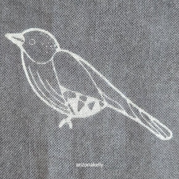 NWT Beck Sondergaard Wool/Silk Sparrow Scarf LIghtweight Bird - Picture 7 of 11